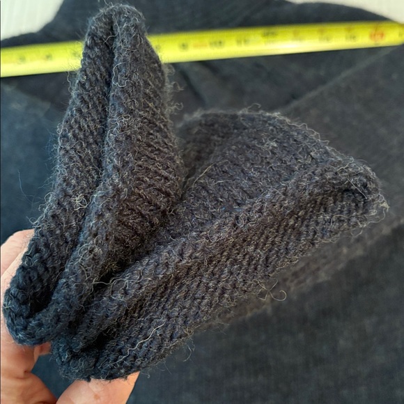 Berretti Charcoal Gray Acrylic Wool Blend Long Open Front Cardigan Size L - Picture 11 of 12